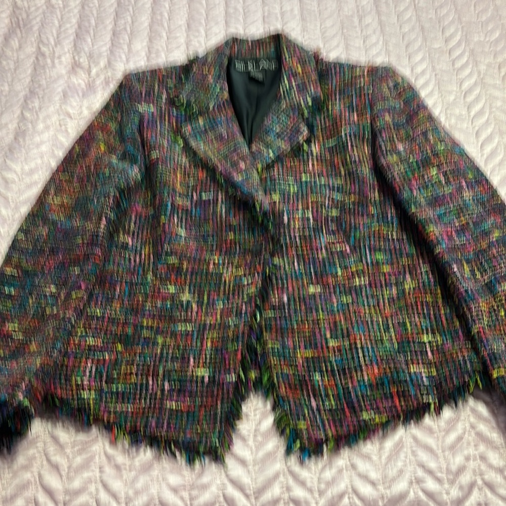 Silkland Silk Blend Women’s Jacket
semi fitted,cheerful colors,fringed edges